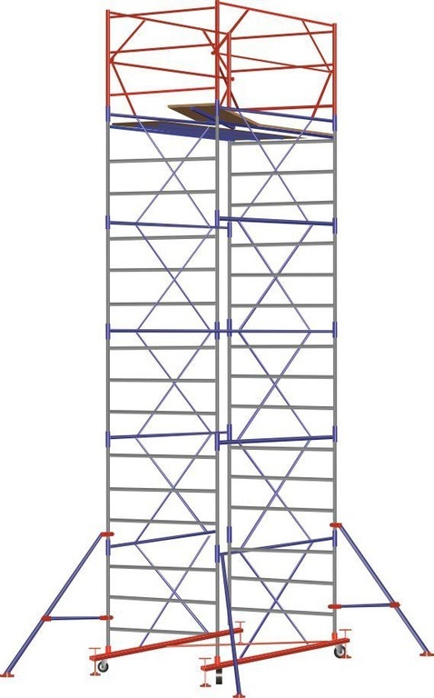 Вышка-тура стальная Zitrek МЕГА 1 - 3,8м (2 секции)
